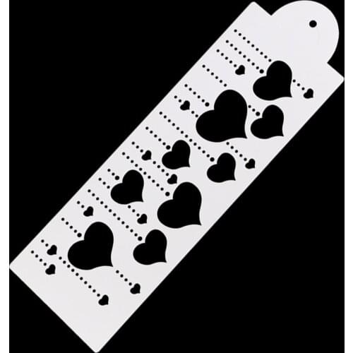 Hanging Heart Cake Stencil Side Cake Top Stencil Decoration Cake Side Decorating Stencils Fondant Mold Cake Decorating Tools