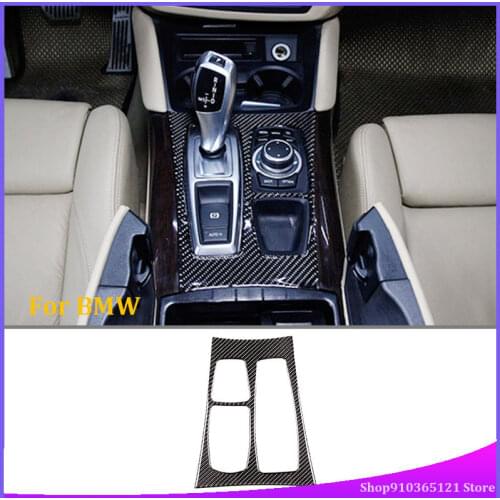 For BMW X5 X6 2010-2013 Central Control Panel Frame Real Carbon Fiber (Soft) Car Interior Modification Parts