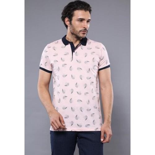 Pink Printed Polo T-Shirt Wessi