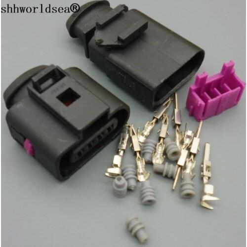 Shhworldsea 4 Pin 1.5mm 1J0973804 1J0973704 1717893 Auto Temp sensor plug waterproof Electrical Wire connector for car truck