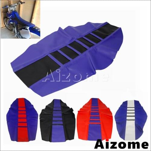 Dirt Bike Motocross Ribbed Traction Gripper Seat Cover Enduro Supermoto Soft Seat Cushion For Kawasaki Yamaha Suzuki Honda YZF