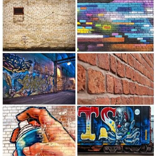 Vinyl Custom Vintage Graffiti Brick Wall Photography Backdrops Photo Background Studio Prop 21814 TYQ-02