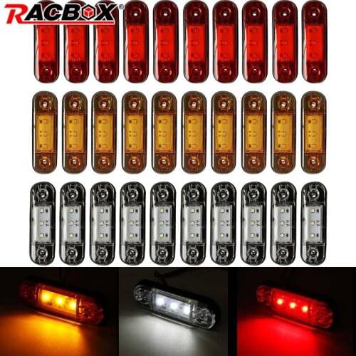 12V 24V Truck LED Side Marker Lights Car External Clearance Lights Warning Tail Light Signal Brake Lamps For Trailer Lorry Bus