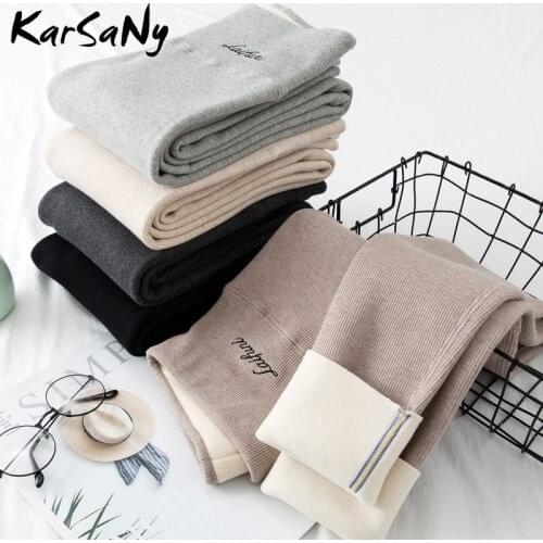 Winter Thick Leggings Women High Waist Warm Pencil Pants With Lamb Wool 2021 Velvet Women Leggins Fleece Leggings For Women New