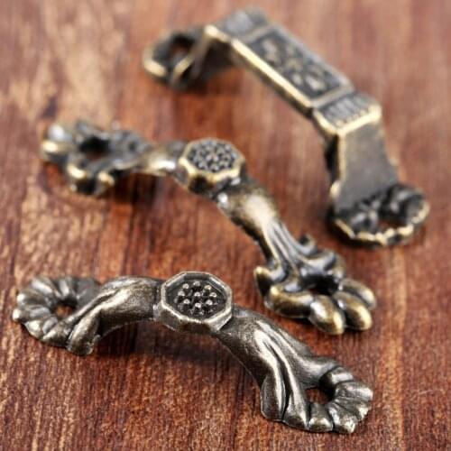 10pcs mini Retro Wardrobe Cupboard Pull Handles Kitchen Drawer Cabinet Door Handle Furniture Knobs