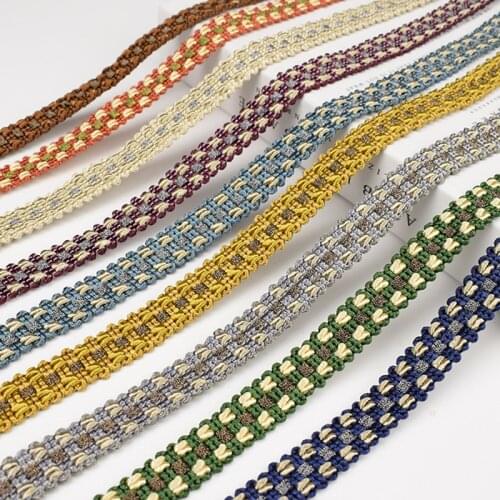 12M/Lot 2cm Wide Curtain Lace Trim Lamp Sofa Cushion Edge Decor Tapestry Braided Curtain Accessories Tassel Fringe Ribbon Belts