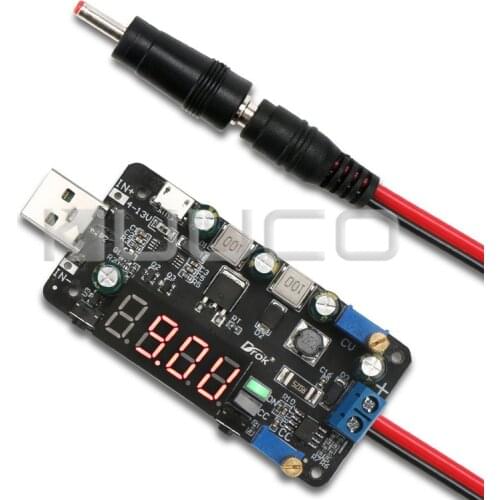 15W Regulator/Adapter/USB Input Converter DC 4~13V to 0.5~30V 2A Power Supply module DC 5V 12V 24V Driver with LCD Display