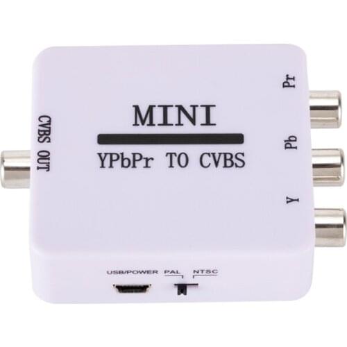 2021 MINI YPBPR TO CVBS Video Converter Component To AV Adapter For TV Projector Monitor