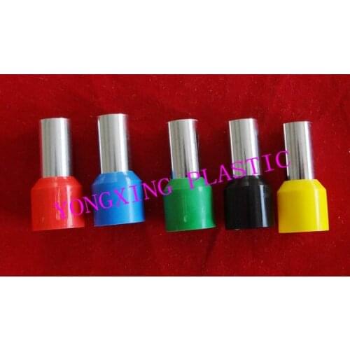 250PCS/Lot wire ferrules cable ends cord terminal E10-12 #7(10mm square cable) red yellow blue green black 5 color mixed