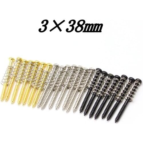 30/50 Pcs Electric Guitar Bass pickups Screw Guitar pickups Fixed adjustment screw Fixing Screw with spring 3×38mm