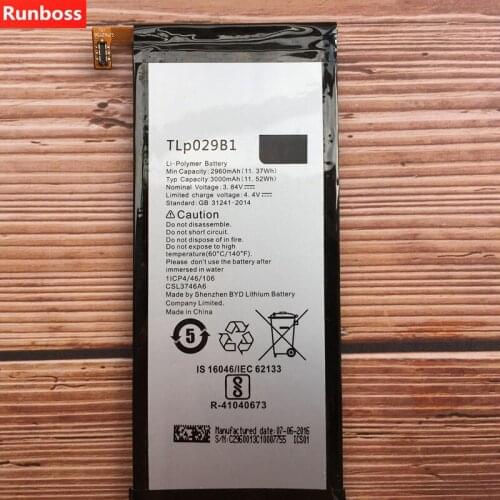 Battery TLp029B1 2960mAh For Alcatel OT-5095/5095B/5095I, OT-5095K/L/Y, Touch Pop 4S Li-ion Built-in Mobile Phone Battery