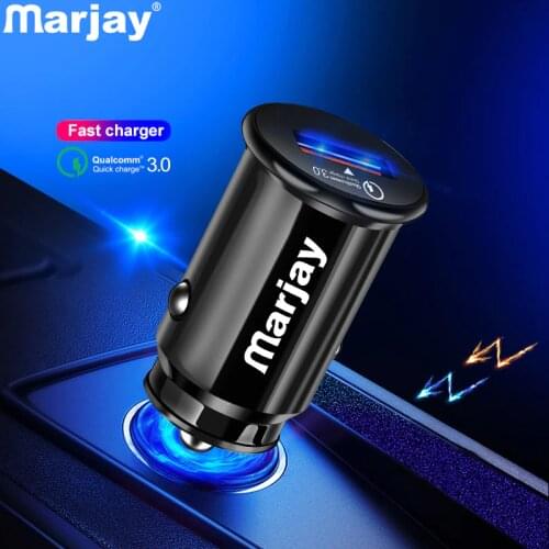 Marjay Car Charger 3.1A Quick Charge 3.0 Fast Mobile Phone Car USB Charger For iphone Samsung Xiaomi Huawei QC3.0 Car-Charger