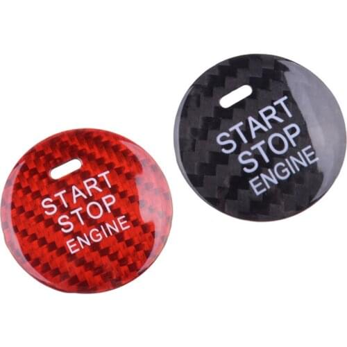 Beler Car Engine Start Stop Switch Push Button Cover Trim Sticker Fit for Mazda CX-3 CX-4 CX-5 CX-8 MX-5 Axela Red/Black