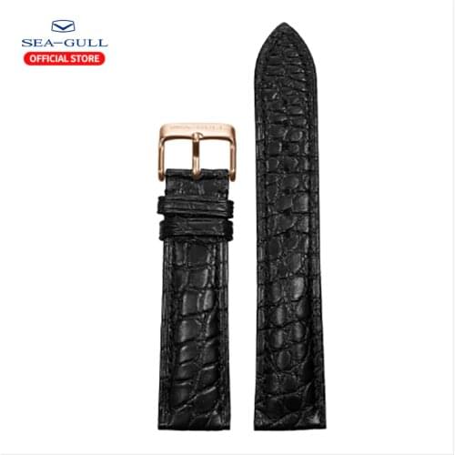 Seagull Watch Official Genuine Hardcover Crocodile Leather Strap