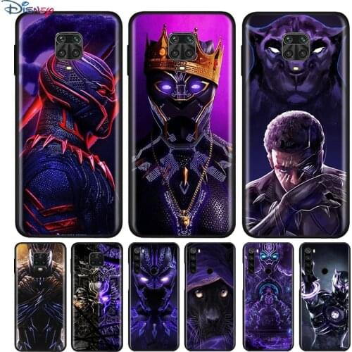Black Silicone Cover Marvel Black Panther For Xiaomi Redmi Note 10 10S 9 9S Pro Max 9T 8T 8 7 6 5 Pro 5A Phone Case