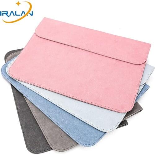 Slim Soft PU Sleeve Bag For 13.3 14 15 16 Macbook Air 2020 Pro 13 Laptop Case Fundas Cover For MateBook X Pro D 15.6 Mi Bags