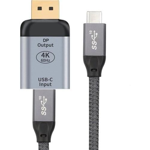 CYSM 10Gbps 100W Cable USB-C Type C Female Source to Displayport DP Sink HDTV Adapter 4K 60hz 1080p for Tablet & Phone & Laptop