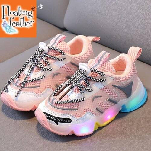 Size 21-30 Baby LED Shoes With Lights Children Sneakers With Luminous sole Glowing Toddler Shoes Breathable Boys Girls LED Shoes
