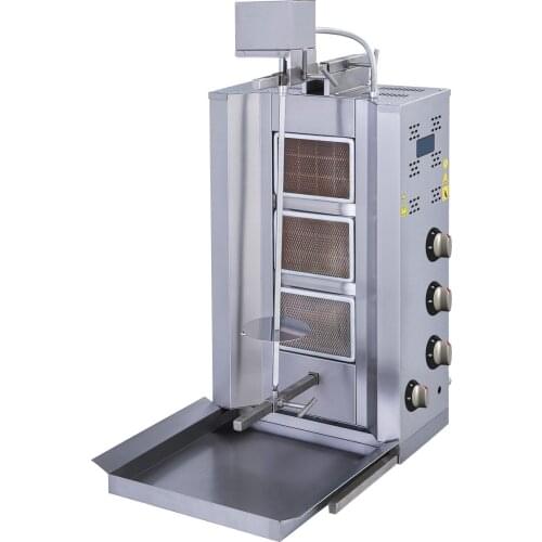 AUTO ROTATING Capacity:50 kg/110 lb. NATURAL GAS Vertical Broiler Shawarma Gyro Doner Kebab Tacos Al Pastor Grill Trompo Machine
