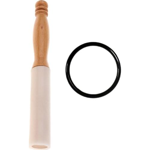 Crystal Singing Bowls Rubber Mallet Wooden Handle, Singing Bowl Stick Beater
