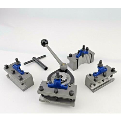 A type Quick Change Tool Lathe Swing Dia.150~300mm QCT Post Turret Kits include 1pcs tool post+4pcs Tool Holders TOOA1