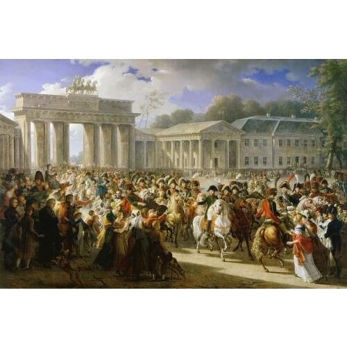 TOP ART painting # French king Emperor Napoleon Bonaparte Entry of Napoleon I into Berlin PRINT oil painting --good quality
