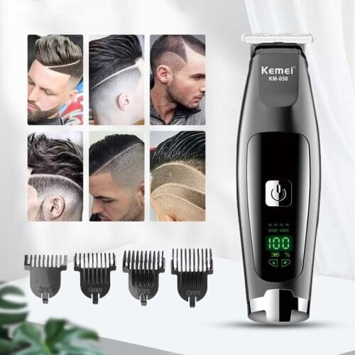 Professional Men Hair Trimmer Lcd Display Powerful 3 Speed Face Body Carbon Blade Electric Hair Clipper Hair Cutting Machine F30