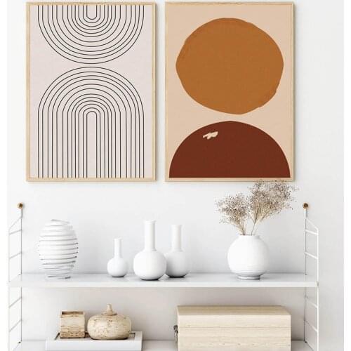 Trendy Bohemia Style Minimalist Abstract Canvas Painting Poster Print Wall Art Picture for Bedroom Interior Home Decor NO FRAME