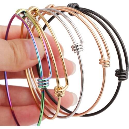 Fashion Adjustable Stainless Steel Bracelet DIY Jewelry 1.8mm Making Bracelets for Women Accessories Wholesale 20pcs/lot Bangles