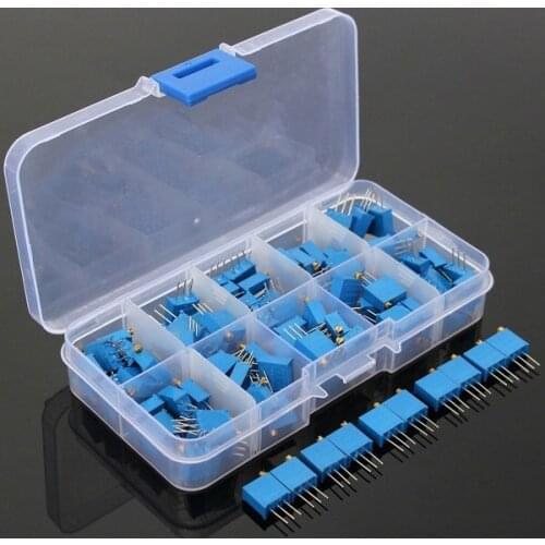 10 Value 100pcs Trimmer Resistor Trim Pot Potentiometer Kit