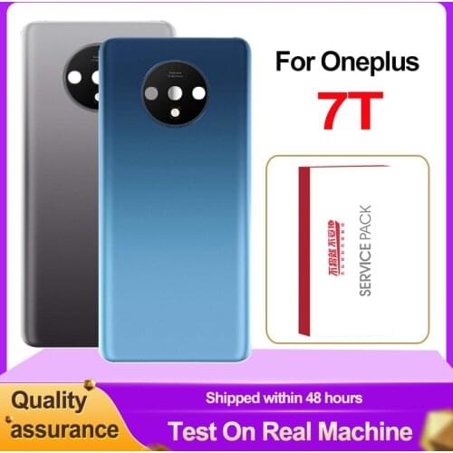 Original Back Housing For Oneplus 7T Back Cover Battery Glass With Camera Lens For Oneplus 7T Rear Cover Replacement With Logo