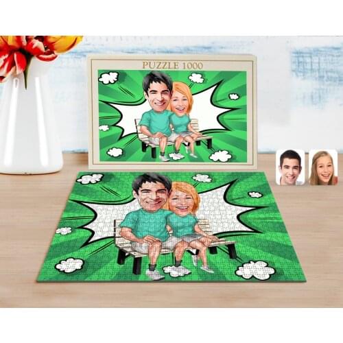 Personalized Valentine Caricature of 1000 Piece Professional Puzzle-55