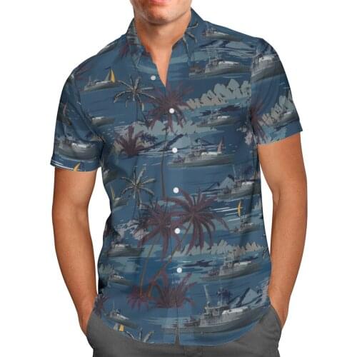 Warship 3D Print Beach Hawaii Summer 2021 Shirt Short Sleeve Shirt Streetwear Oversized 5XL Camisas De Hombre Blusa Masculina-26