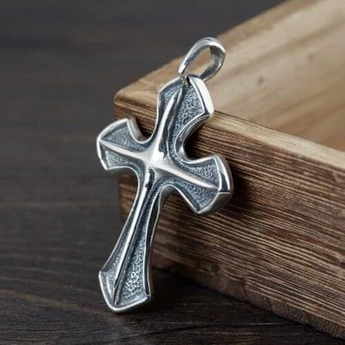 Orthodox Cross Pendant 925 Sterling Silver For Men Viking Holy Jewelry Piedras Naturales