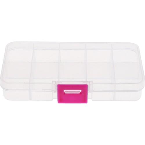 Clear Plastic Jewellery Storage Beads Storage Organiser Case Sewing Tool Box