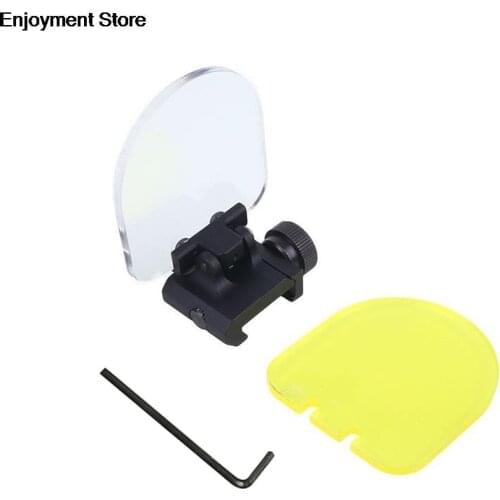 Riflescope Transparent Bulletproof Lens Protector Red Green Dot Sight Lens Cover Foldable Rifle Airsoft Scope Shield Rail Mount