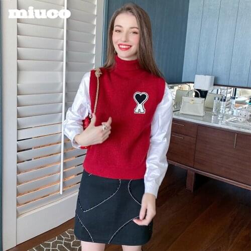 High waist love sequins with Beaded Design A The new spring style of Chinese short skirt High Quality Top Quality