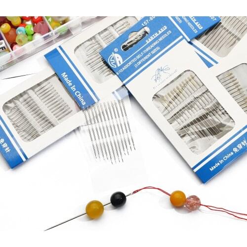 Multiple Sizes Blind Hand Sewing Stainless Steel Needle Side Opening Darning Needles Embroidery Tool Household Sewing Accessory