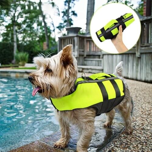 Dog life vest inflatable airbag jacket deflatable portable swimsuit dog swimwear clothes for small dogs summer bright sea