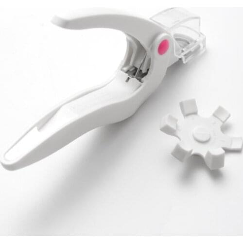 U-shaped Nail Scissors White Nail Clipper False Nails Trimmer Manicure Clamp Special Type Tips Edge Cutters Manicure Tool