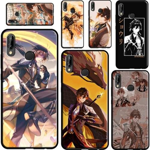 Zhongli Genshin Impact Case For Huawei P30 Lite P40 P20 Pro Mate 20 Lite P Smart Z 2019 2021 Nova 5T Cover Shell