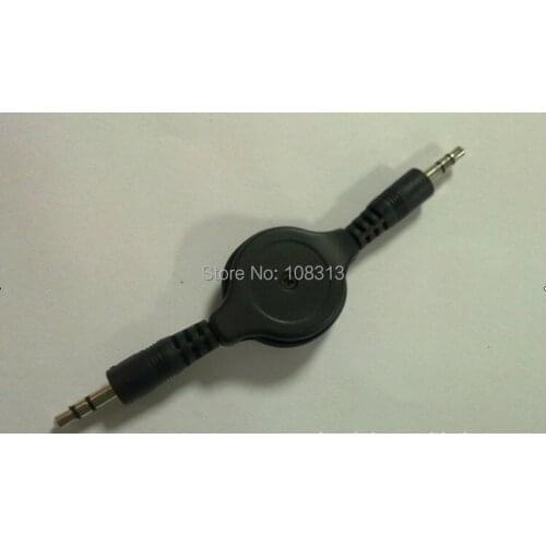 200pcs/lot 3.5 mm male to male adapte Retractable Audio Aux Cable Cord