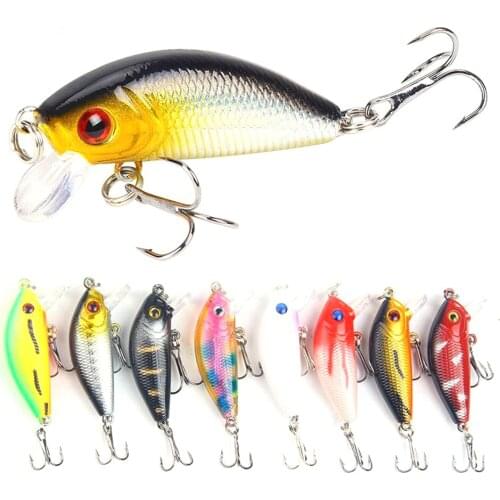 1PCS Minnow Fishing Lure 5cm/4.2g Topwater Hard Bait Wobbler Jig Bait Crankbait Carp Striped Bass Pesca Fishing Tackle Swim Bait