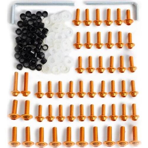 652F Universal 158pcs Motorcycle Fairing Bolts Kit Fastener Clips Screw Durable Stylish Motorcycle Accessories