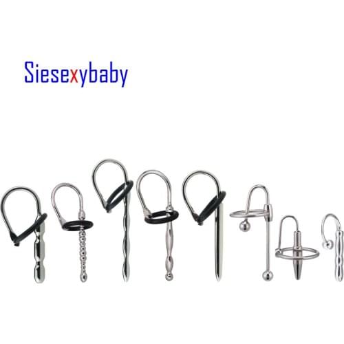 2019 New DB-082 Series Stainless Steel Penis Plug Urethral Sounds Sex Toys for Men Stretching Urethral Dilators Catheters