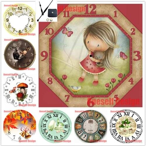 New diy diamond painting clock 5ddiamond mosaic sale 5d diamond embroidery full square/round clock Christmas home wall sticker