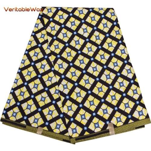 Ankara Prints Patchwork Textile Fabric 100% Polyester Real Wax Sewing Dress DIY Craft Design Tissu Africa Nigerian Pagnel FP6395