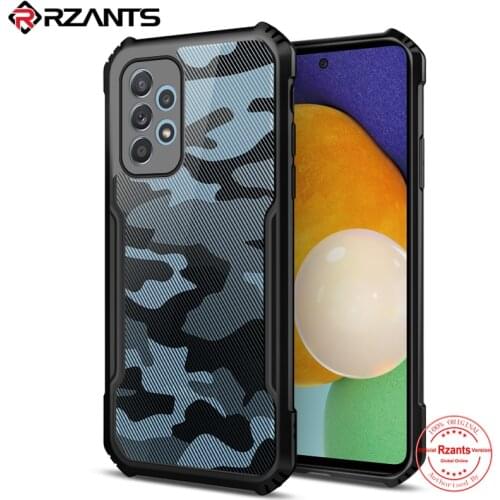 Rzants For Samsung Galaxy A52 A72 Samsung A32 4G 5G Case Hard Camouflage Clear Cover Fexible TPU Frame Bumper