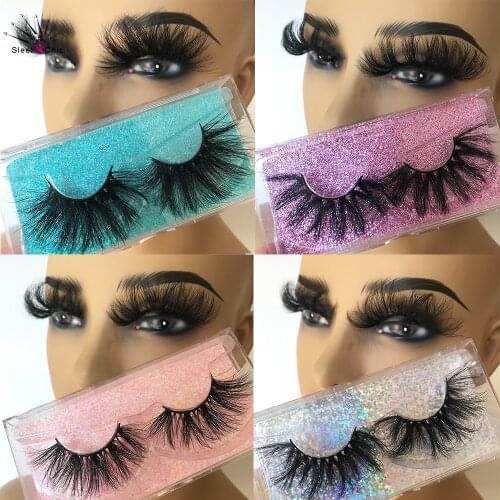 1 Pairs Fake Lashes 30mm Top Quality 100% Mink Strip Lashes Thick Long Eyelash Extension Bulk Fluffy False Eyelashes Vendors