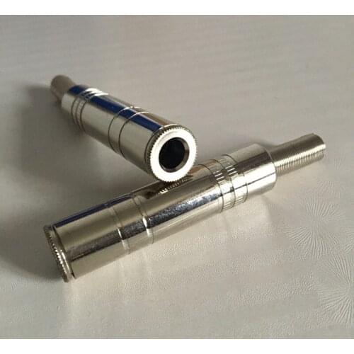 50pcs/Pack Metal Stereo 6.35mm Female Socket Cable Soldering 6.5mm Audio Jack Connector